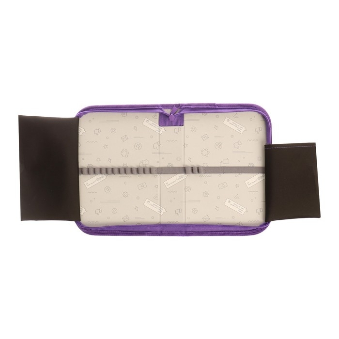 Пенал 1 секция 140 х 210 х 40 мм, откидной карман и косметичка, тканевый, Calligrata TOP Content Пенал 1 секция 140 х 210 х 40 мм, откидной карман и косметичка, тканевый, Calligrata TOP Content "Взгляд"