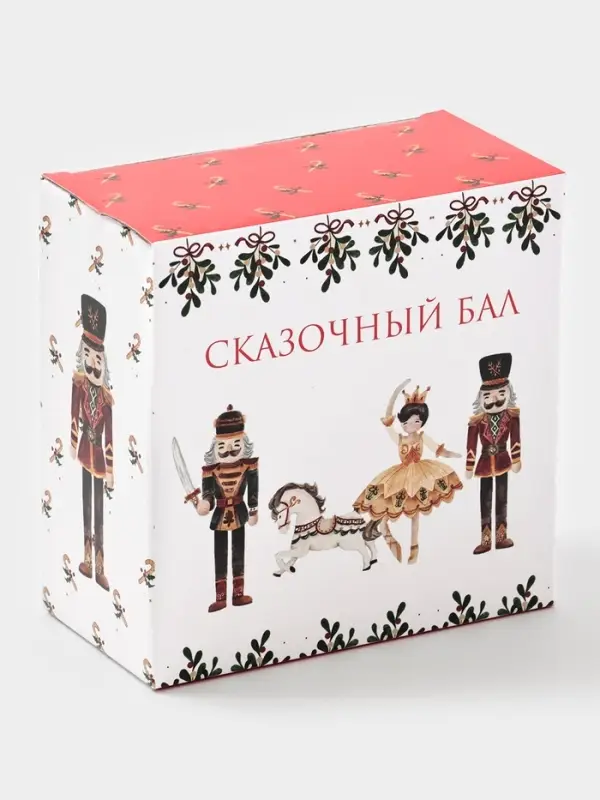 Чайная пара новогодняя «Щелкунчик», 2 предмета: чашка 210 мл, блюдце d=15 см, фарфор, белая Чайная пара новогодняя «Щелкунчик», 2 предмета: чашка 210 мл, блюдце d=15 см, фарфор, белая