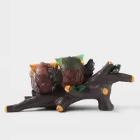 Фигурка декоративная &laquo;Два филина на коряге&raquo;, полистоун, 19.8&times;7.5&times;8 см