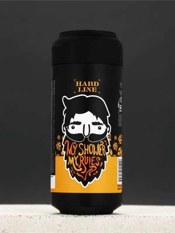 Гель для душа пиво HARD LINE, 400 мл, аромат чёрного перца