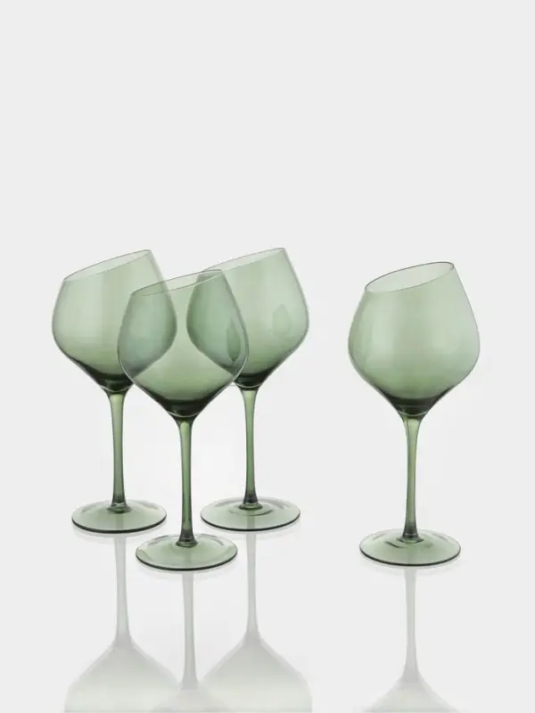 Набор бокалов для вина Magistro &laquo;Иллюзия&raquo;, 540 мл, 4 шт., 10&times;24 см, зелёные
