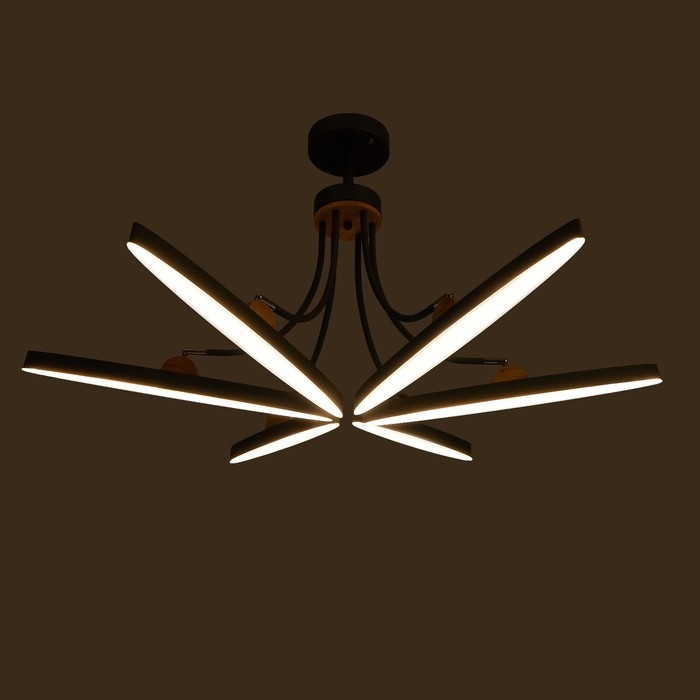 Люстра с ПДУ 1692/6 LED 168Вт 3000-6000К диммер серый 118х118х45 см BayerLux