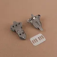 Застёжка для сумки, 3.2×4.5 см, цвет серебряный
