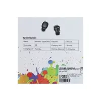 Наушники беспроводные Y6, TWS, вакуумные, Bluetooth 5.3, 30/200 мАч, шумоподавление, разъём Type-C, с подвесом, белые