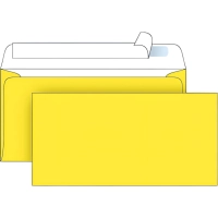 Конверт Желтый E65 стрип 110х220 90г Пинья 50шт/уп/1882