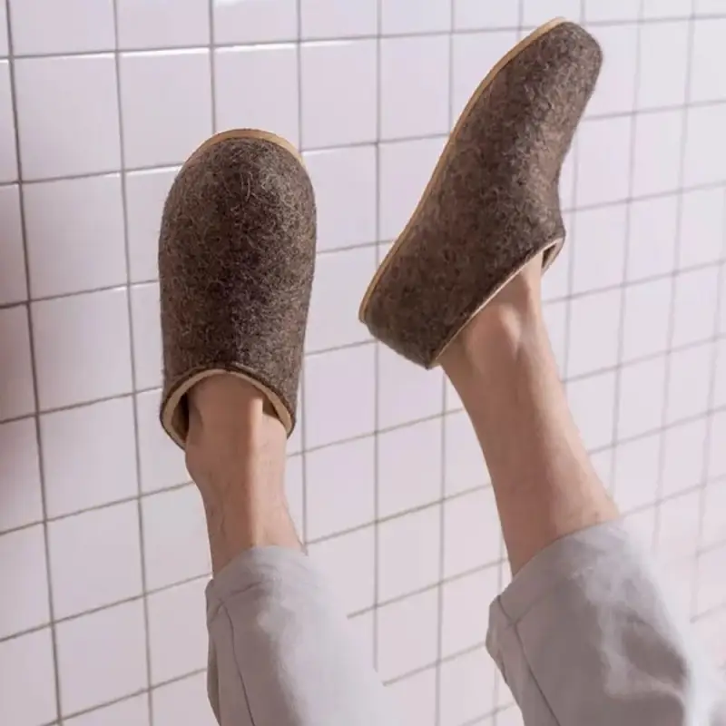 Домашние валенки Cant, серо-коричневые (натуральные), размер 36