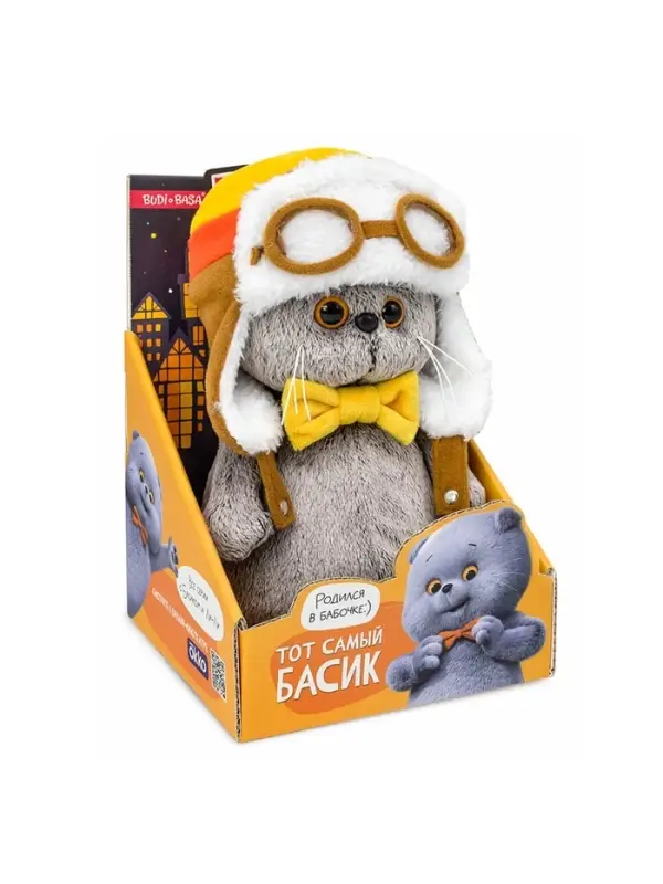 Мягкая игрушка &laquo;Кот Басик - авиатор&raquo;, мультсериал, 19 см