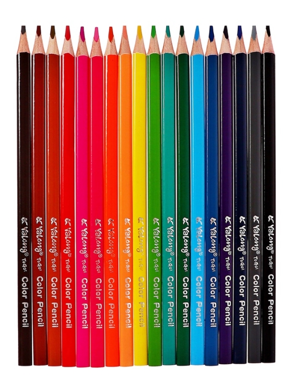 Карандаши акварельные 18 цветов, в картонной коробке, треугольные, дерево, с кистью, Рыбка   1055329 Карандаши акварельные 18 цветов, в картонной коробке, треугольные, дерево, с кистью, Рыбка   1055329