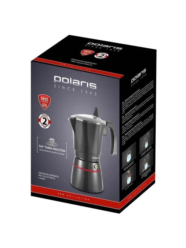 Гейзерная кофеварка PRO collection 6C 300мл индукция Гейзерная кофеварка PRO collection 6C 300мл индукция