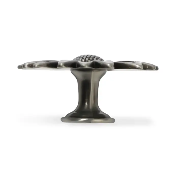 Ручка-кнопка CAPPIO PRO &laquo;Ромашка&raquo; 52&times;52 мм, цвет старинное серебро