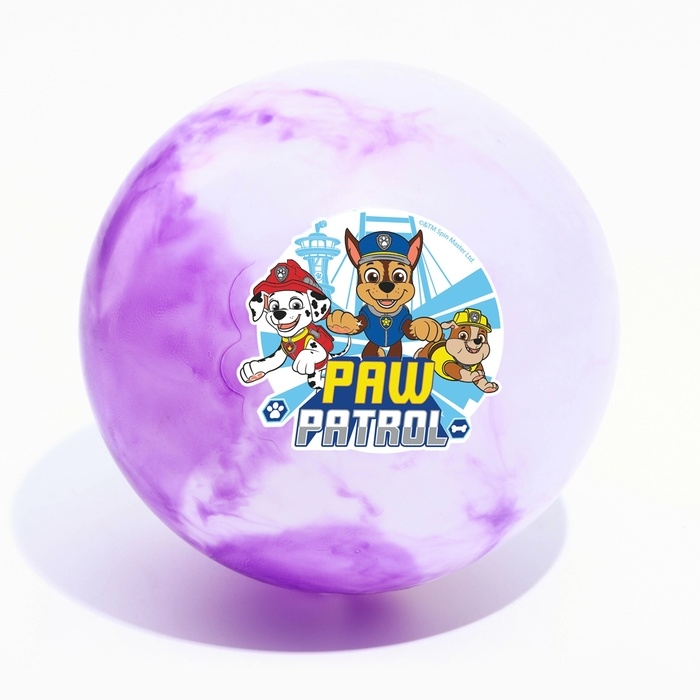 Мяч детский Paw Patrol, 22 см, 60 г, мрамор, МИКС Мяч детский Paw Patrol, 22 см, 60 г, мрамор, МИКС