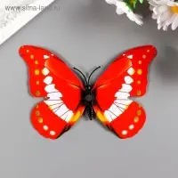 Магнит пластик "Бабочка двойная с блестками" МИКС 12х7,5 см