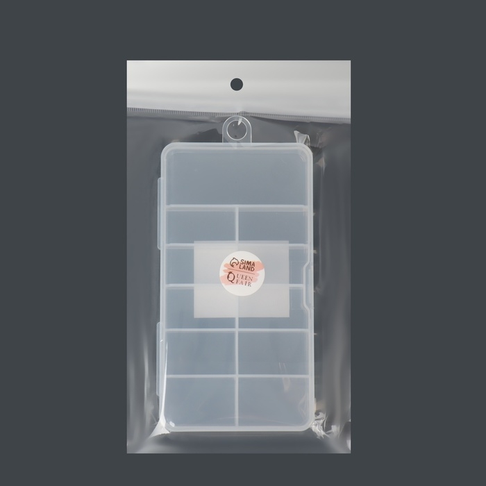 Органайзер для декора, с подвесом, 11 ячеек, 14,5 × 8 × 1,7 см, цвет прозрачный