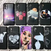 Чехол Xiaomi Poco M3 Pro TPU 1.0mm матовый черный с принтами в ассортименте