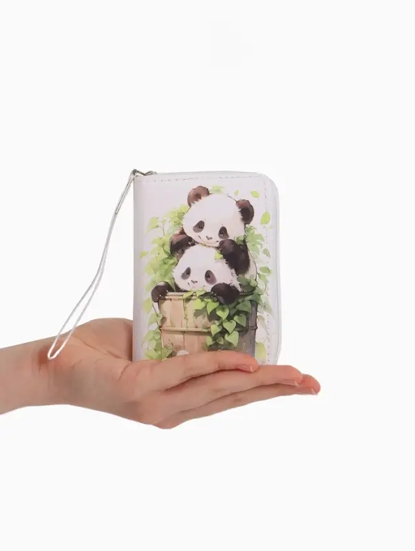 Кошелек дет 07-01-01 Июнь2530 медведь, 12*1,5*9 см, 2 отд+отд/молн, д/карт, белый