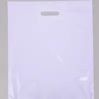 Пакет с вырубной усиленной ручкой ПВД 40х50 45 мкм Лавандовый