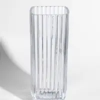 Ваза для цветов &laquo;Эдисон&raquo;, полосы, 29&times;11.5 см, стекло, прозрачная