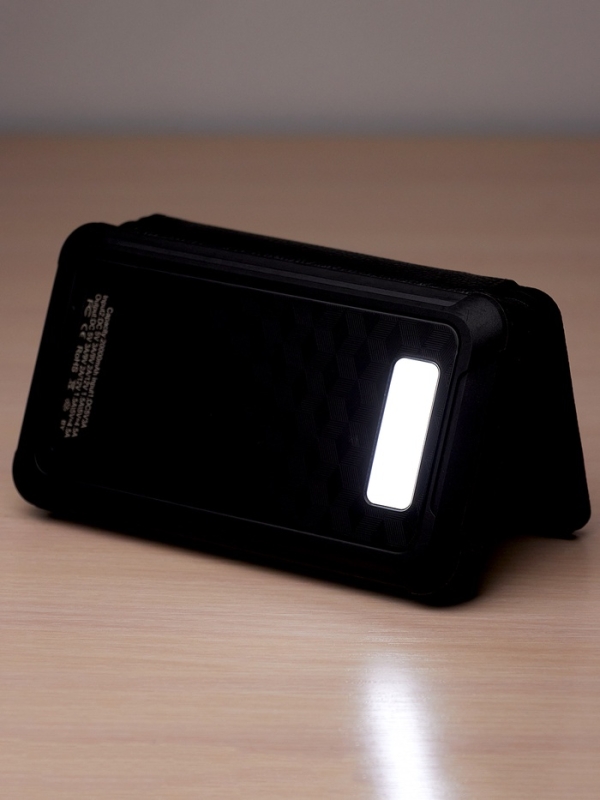 Внешний аккумулятор 20000 мАч, 10 W, со складной солнечной панелью, чёрный