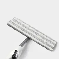 Швабра с отжимом, противоударная, со сгоном, стальная ручка, 2 профессиональные насадки, 36&times;11&times;130 см