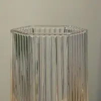 Ваза для цветов &laquo;Эдисон&raquo;, линии, 28&times;13.5 см, стекло, прозрачная