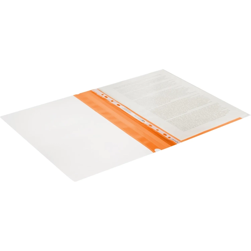 Скоросшиватель пластиковый А4, Элементари, оранжевый 10шт/уп