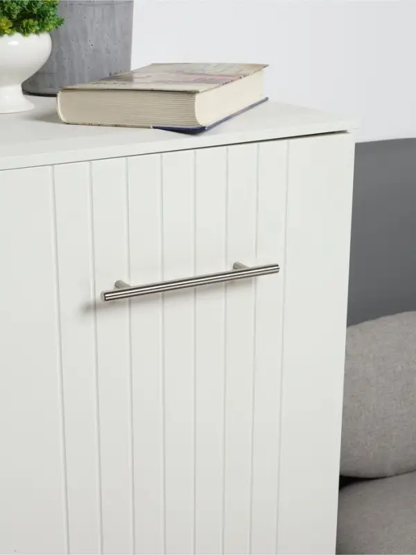 Ручка-рейлинг, d=10 мм, м/о 128 мм, цвет сатиновый никель