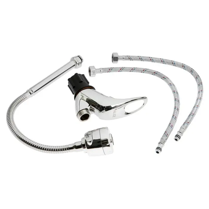 Смеситель для кухни ZEIN ZCR=2101, гибкий излив, картридж 40 мм, двухрежимный аэратор, хром