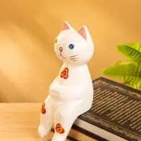 Сувенир «Кот сидячий», 7×5×15 см, дерево, белый