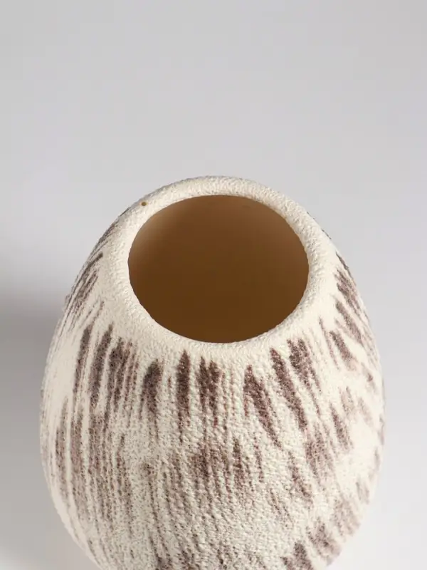 Ваза настольная керамика Ваза настольная керамика "Беажио" классик, 17,5х14 см, бежево-коричневый