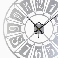 Часы настенные интерьерные &laquo;Гармошка&raquo;, бесшумные, плавный ход, d=40 см, металл, белые