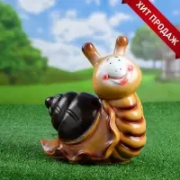 Садовая фигура из гипса &laquo;Улитка с улыбкой&raquo;, 12&times;26&times;28 см