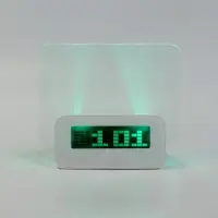 Часы - будильник электронные &laquo;Послание&raquo;, настольные, с маркером, подсветка зелёная, белые