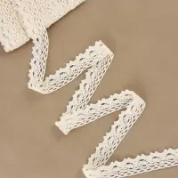 Кружево вязаное, 25 мм, 15&plusmn;1 м, бежевое