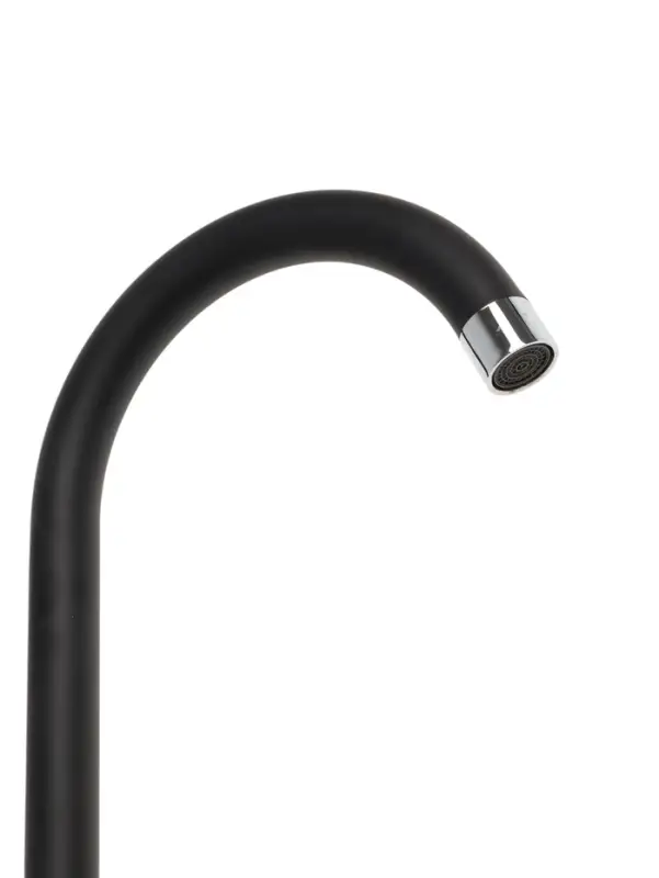 Смеситель для кухни ZEIN Z2388, картридж керамика 40 мм, нержавеющая сталь, камень-черный