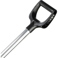 Лопата д/уборки снега МЕТЕЛИЦА  41x40х140см пластик/ковш с р/ж алюмин/черен