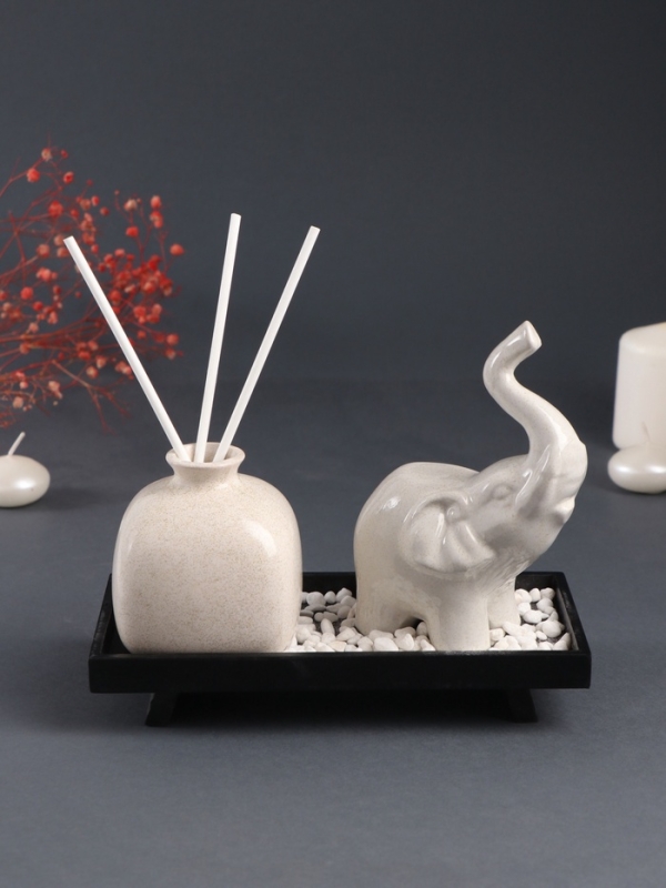 Диффузор керамика  Диффузор керамика "Слон" аромапалочки 3 шт 9,5х20х16 см