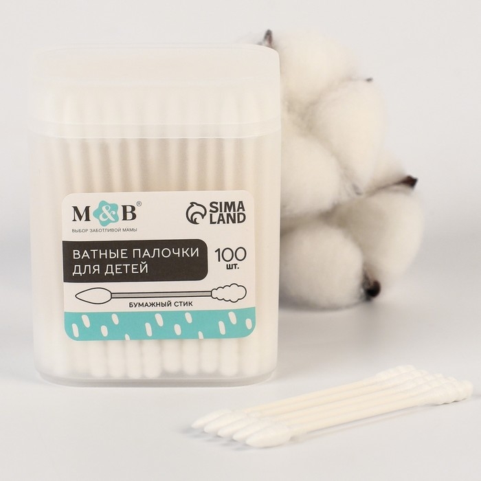 Ватные палочки в тубе 100 шт.,  наконечник - спираль | острый, хлопок/бумага(стик) Ватные палочки в тубе 100 шт.,  наконечник - спираль | острый, хлопок/бумага(стик)