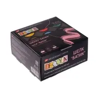 Краска по ткани (шелку), набор 9 цветов &times; 50 мл, ЗХК Decola &laquo;Батик&raquo; акриловая на водной основе, (4441449)