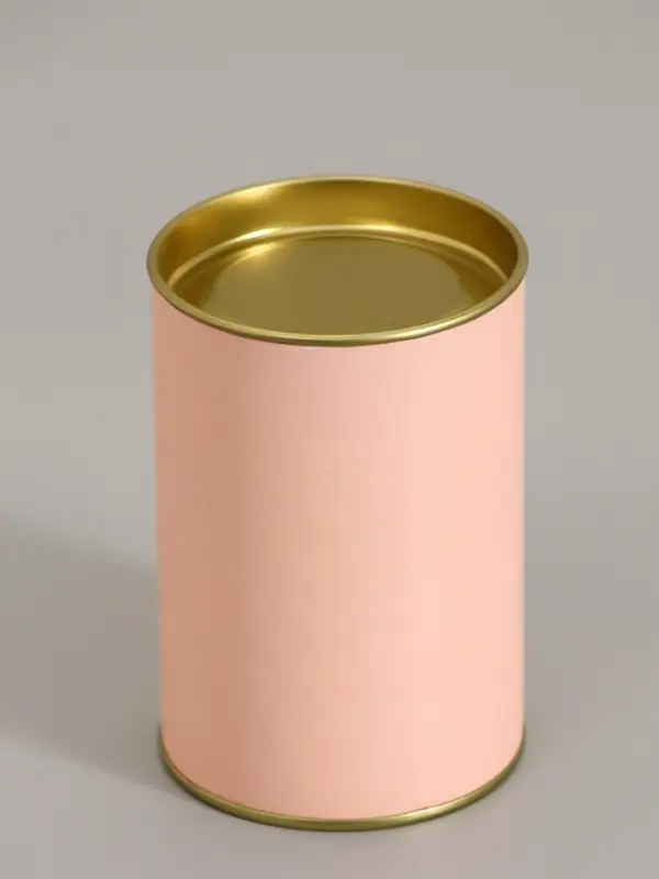 Тубус 73&times;110 мм (90 мм внутренняя высота), персиковая, металлическая крышка