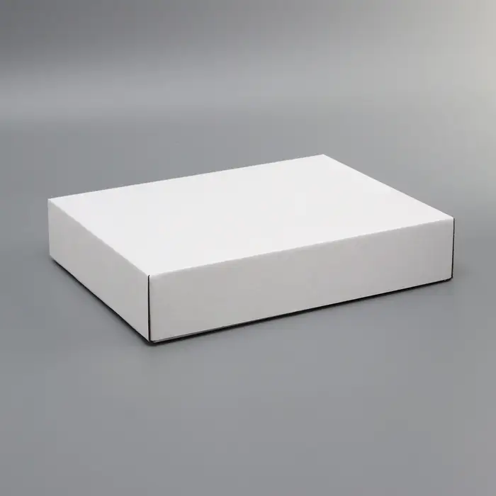 Коробка сборная, без печати, крышка - дно &laquo;белая&raquo; без окна 30.5&times;24&times;6.1 см