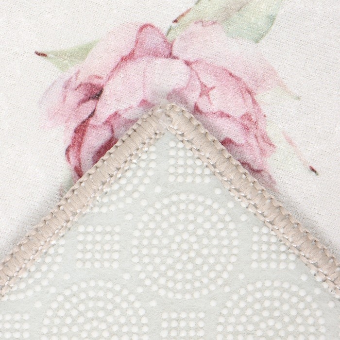 Коврик для ванной Этель Bloom with grace 50х80 см, 100% п/э, велюр Коврик для ванной Этель Bloom with grace 50х80 см, 100% п/э, велюр