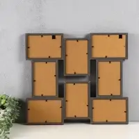 Фоторамка МДФ, стекло на 8 фото 10х15 "День и ночь" 40,5х45х2,2 см Фоторамка МДФ, стекло на 8 фото 10х15 "День и ночь" 40,5х45х2,2 см