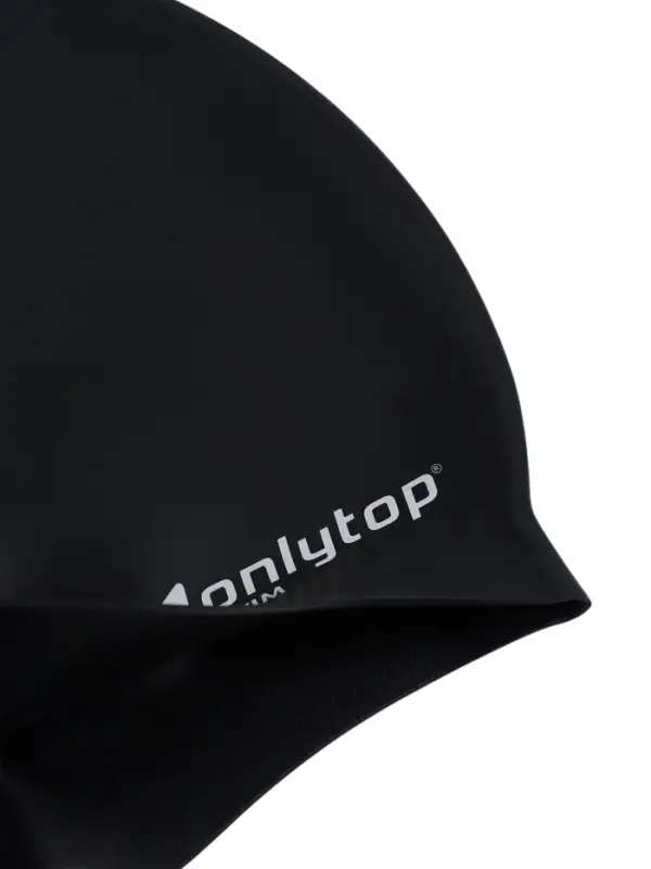 Шапочка для плавания взрослая ONLYTOP, силиконовая, 46 г, обхват 54-60 см, чёрная