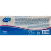 Салфетки бумажные Лилия 24х24 см., 400 листов/уп белы е