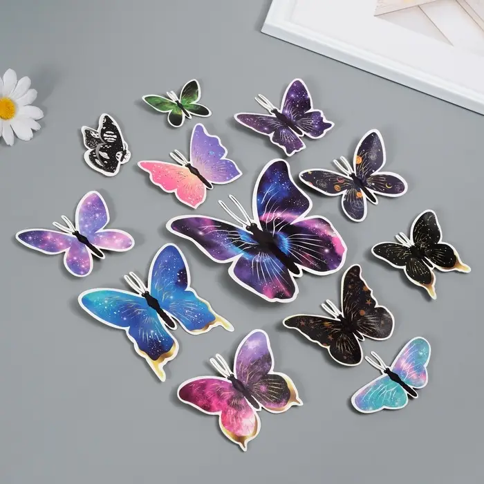 Набор магнитов на холодильник «Космос », 12 шт., картон, h=4-10 см