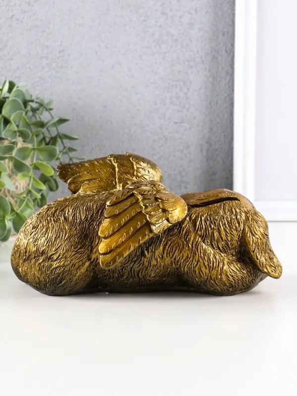 Копилка "Собака ангел" 11х21х12 см, цв. бронза