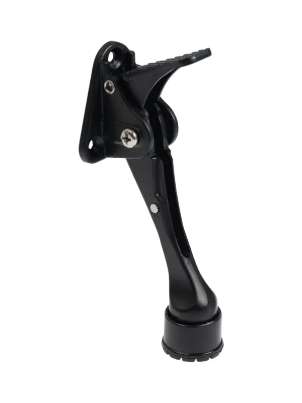 Фиксатор дверной LOCKLAND “козья ножка”, с автоподъемом, цвет черный Фиксатор дверной LOCKLAND “козья ножка”, с автоподъемом, цвет черный