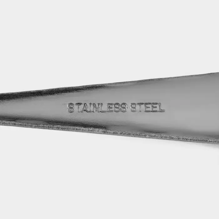 Набор столовых ложек из нержавеющей стали Доляна &laquo;Соты&raquo;, длина 20 см, толщина 2 мм, 6 шт., серебристый