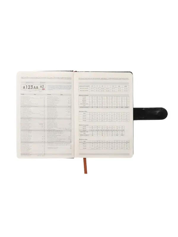 Ежедневник недатированный формат А5, с хлястиком, 112л, линия, пвх, Классика Черный Ежедневник недатированный формат А5, с хлястиком, 112л, линия, пвх, Классика Черный