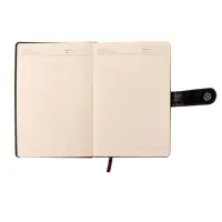 Ежедневник недатированный Calligrata, А5, в линейку, с хлястиком, 100 листов, обложка ПВХ, чёрный